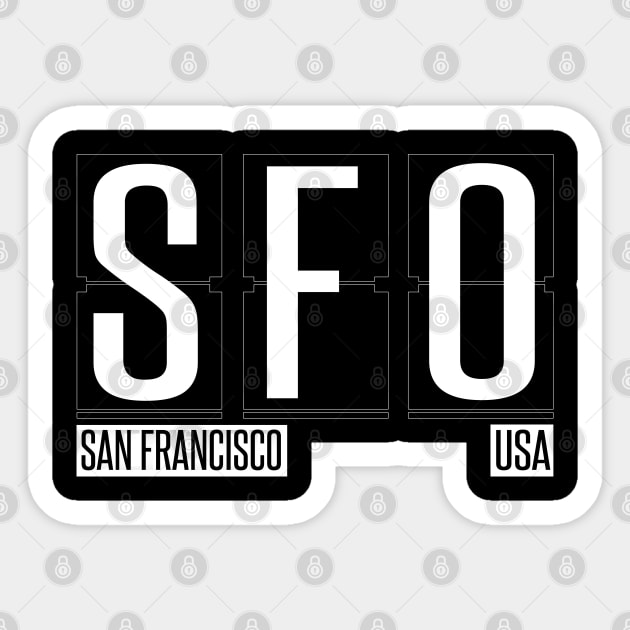 SFO- San Francisco CA Airport Code Souvenir or Gift Shirt Sticker by HopeandHobby